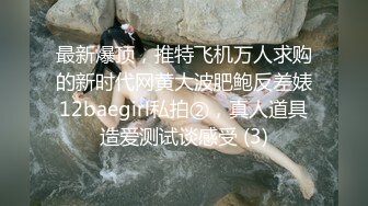 最新爆顶，推特飞机万人求购的新时代网黄大波肥鲍反差婊12baegirl私拍②，真人道具造爱测试谈感受 (3)