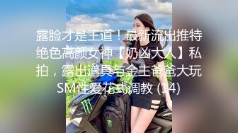 露脸才是王道！最新流出推特绝色高颜女神【奶凶大人】私拍，露出道具与金主爸爸大玩SM性爱花式调教 (14)