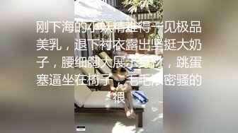 刚下海的小妖精难得一见极品美乳，退下衬衣露出坚挺大奶子，腰细胸大展示身材，跳蛋塞逼坐在椅子，毛毛浓密骚的很